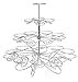 Resulzon 4-Tier Cupcake Stand -Stainless Steel Dessert Tree Tower Display for Christmas, Weddings, Birthday Parties, Weddings, Cady Bar and Events