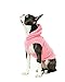 Gooby Fleece Vest Hoodie Dog Sweater - Pink, Small - Warm Pullover Dog Hoodie with O-Ring Leash for Small to Medium Dogs