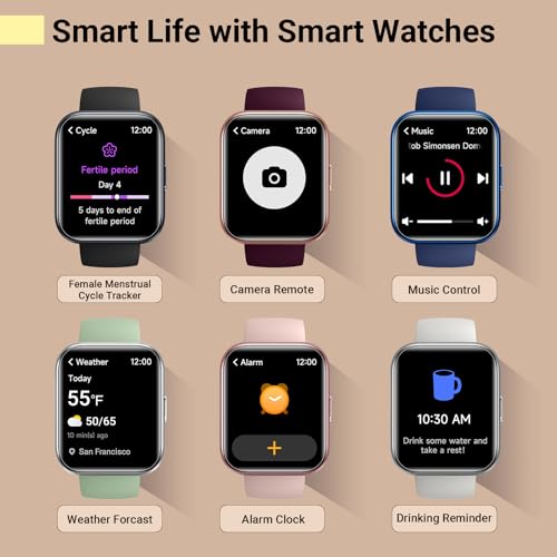 Smart Watches for Women (Answer/Make Call), 2 Straps, Alexa Built-in, 1.85" HD Fitness Watch with Heart Rate Sleep SpO2 Monitor, 120 Sports Modes, 3ATM Waterproof Smart Watch for Women iPhone Android