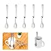 Xstore 5 Pcs Coffee Spoons, Stainless Steel Bending Hanging Creative Coffee Spoons Dessert Spoons Tea Coffee Scoops