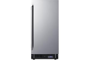 SUMMIT BY WHITE MOUNTAIN Summit SCFF1533BSS Cabinet Freezer with 2.45 cu. ft. Total Capacity Frost Free Operation Adjustable Chrome Shelves Sabbath Mode Setting and 100% CFC Free in Stainless Steel (Right Hinge