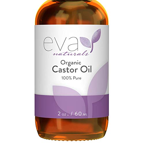 Eva Naturals Organic Castor Oil (2oz) - Promotes Hair, Eyebrow and Lash Growth - Diminishes Wrinkles and Signs of Aging - Hydrates and Nourishes Skin - 100% Pure and USP Grade - Premium Quality