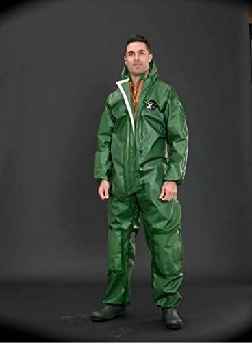 Alphachem X100 Disposable Boiler Suit Green - Size: M by Alphachem X100