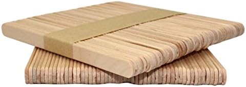 Woogist Wooden Popsicle Craft Sticks Wood Ice Cream Sticks Great for Home Popsicle DIY,4.5 Inches Length,100 Pcs