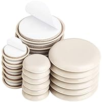 Liyic 24 Combo Pack Self-Stick Furniture Sliders for Carpet,12 PCS 2-1/8" Self Adhesive Furniture Mover Glides & 12-Pack 1-1/8 Inch Furniture Moving Pads Furniture Glider Carpet Slider Floor Sliders