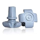 High Performance Crutch Rubber Tips,1 Pack of 2, Gray, 7/8 Inch