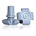 High Performance Crutch Rubber Tips,1 Pack of 2, Gray, 7/8 Inch