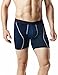 TSLA Men's Breathable Underwear, Performance Cooling Mesh Boxer Briefs, Open Fly Trunks with Pouch, No-Fly 6inch 2pack Navy/Blue, Large
