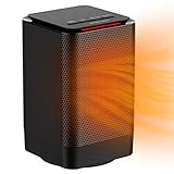 AUZKIN Space Heater Portable Heater Personal Heater Fan Electric Small Ceramic Heater for Office Bedroom Desk Home in Door Use,with Overheat Protection,Black