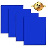 MiPremium PU Heat Transfer Vinyl, HTV Blue Iron On Vinyl 12” x 10” inches 4 Sheets, for T Shirts Sports Clothing other garments & fabrics, Easy Cut, Easy Weed & Press blue htv vinyl (Royal Blue)