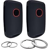 Qty(2) Black Silicone Key Fob Cover Case Jacket Protector For Chevrolet