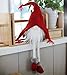 LARLIFE Handmade Christmas Gnome Decoration Santa Swedish Figurines (Red-2)