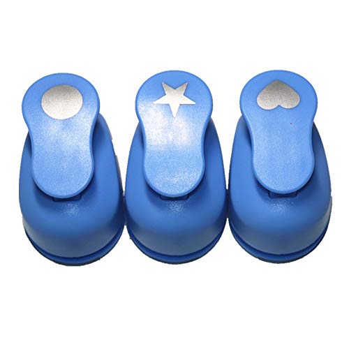 Kawendite Crafts Punch Set 5/8Inch Paper Punches,Pack of 3,Heart
