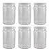 Pinnacle Mercantile Crystal Clear PET Plastic Jars with Screw on Lids 32 oz Set of 6 Wide Mouth