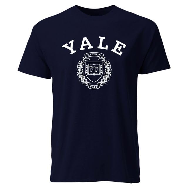 Barnesmith Yale University Bulldogs Ivy League Unisex Short-Sleeve T-Shirt, Heritage Logo, Navy, X-Large Image