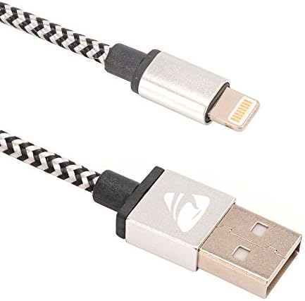iPhone Charger,Lightning Cable Nylon Braided Tangle-Free USB Charging Cord for iPhone 7/7 Plus/6S /6 Plus/6S/6/SE/5S/5C/5, iPad4, iPad Pro, iPad Air, iPad Mini by Rephoenix(white-1m)