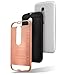 Moto G Case, (3rd Generation) 2-Piece Style Hybrid Shockproof Hard Case Cover + Circle(TM) Stylus Touch Screen Pen And Screen Protector-Rose Gold