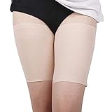 Thigh Compression Sleeve Body Shaper for Women Slimming Stovepipe Lose Buster Weight Loss Wrap Helps Tone Shape Thigh Muscle (Beige)