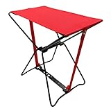 Evelots Portable Mini Camping Seat,Pocket Size Event Stool With Carry Case,Red