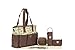 SoHo Canvas Diaper Tote Bag 7pc, Brown Monkies