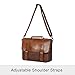 Zebella Vintage Pu Leather Briefcase Shoulder Business Laptop Messenger Bags Tote - Light Brown