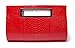 ilishop Women's Classic Crocodile Pattern Faux Leather Metal Grip Clutch (Red)