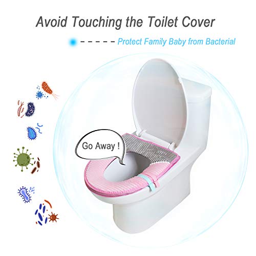 Closestool Toilet Seat Raise Lifter, 2PCS (Blue+Pink) Toilet Cover Lid Handle Clean Lift Raise | Clean Way Avoid Touching Bacterial Stains