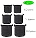 F-sport 3 Gallon/5 Gallon/7 Gallon Grow Bags- 6 Pack Reusable and Durable Fabric Aeration Pots Container with Strap Handles, Perfect for Nursery Garden and Planting