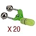 20PCS Sea Night Fishing Rod Tip LED Light Clip Rod Twin Bells Ring Bite Lure Indicator Alarm