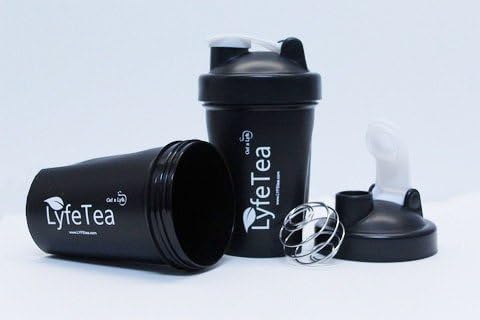 Lyfe Tea BlenderBottle Classic Small Loop Top Shaker Bottle - Black 13.5 oz