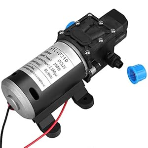 Waterpomp, 8 l/min 160 psi hogedrukmembraan, zelfaanzuigende waterpomp voor het wassen 12 V DC 100 W
