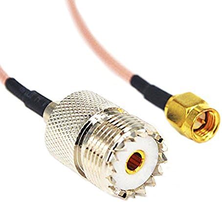 Handheld Radio Antenna Cable,SMA Male to UHF SO-239 Female Connectors,RG316 Low Loss Jumper Cable Extension,1M