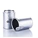 EMOCCI Makeup Brush Holder Large Capacity Make up Brush Case Organizer Cosmetic Cup Cylinder Storage Box Bag Pu Leather (Silver)
