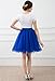Tideclothes Women's Short 6 Layer Midi Tulle Tutu Prom Party Skirt