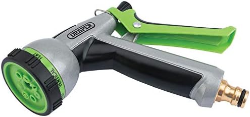 Draper 8 Pattern Hose Pipe Spray Gun, Green and Black