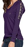 Pxmoda Women's Long Sleeve Solid Lace Up Hoodie Sweatshirt Tops