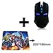 2.4 GHz Wireless Mouse, Six-Button Silent Iron Man Mouse with 1200/1600/2400 Adjustable Mouse for Desktop/Laptop/PC (Black with Mouse pad)thumb 1