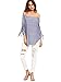 SheIn Women's Striped Off The Shoulder Tie Cuff Blouse - Navy Large