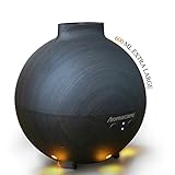 Aromacare Large Essential Oil Diffuser for Aromatherapy 600ML, Aroma Cool Mist Humidifier Globe- Ultra Quiet Ultrasonic Nebulizer- Dark Wood Grain- Filter Free- Last Overnight (Kitchen)