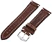 Hirsch Liberty Leather Watch Strap - Brown - L - 22mm / 20mm - Shiny Silver Buckle - Artisan Calf Leather Band
