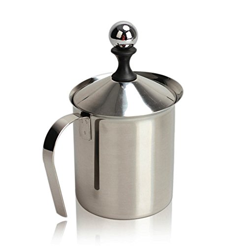 U/K WirtschaftEdelstahl Milch Schneebesen Doppelschicht Milch Bubbler Milchaufschäumer Für Kaffee Verwenden 1 Stücke… – Bild 5