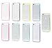 Costyle 9pcs 9 Colors Scratch-Resistant Slim Clear Back Case with Bumper Cover/ Anti Dust Dock Charger+Ear Port Plug for iPhone 5 5S 5GS