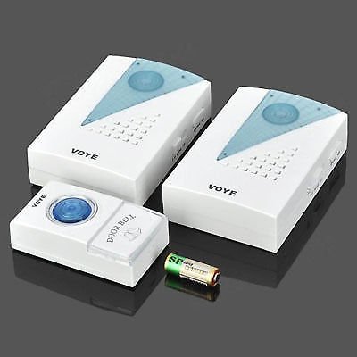 VOYE Double Receiver Wireless Doorbell Door Chime and 38 Polyphonic Ring Tones