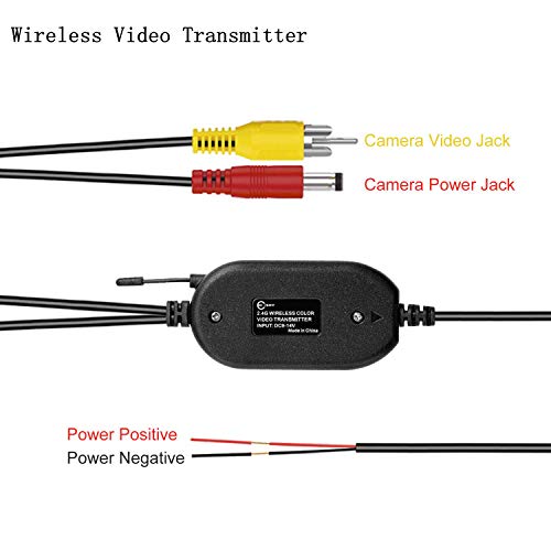 CarThree 2.4G Wireless Color Video Transmitter and Receiver Kit for Car Rear View Reverse Camera Vehicle Backup Dash CAM Front Car Camera - Thumbnail 3
