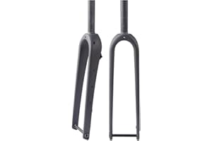 Gravel Bike Rigid Fork Full Carbon Fiber Road Bikes Fork 700C Disc Brake Bike Front Fork Thru Axle 12X100mm 28.6mm 1-1/8" Thr