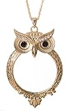 Owl 4X Magnifier Magnifying Glass Pendant Necklace, 30