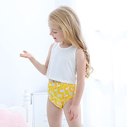 U0U Baby Girls'4 Pack Cotton Training Pants Toddler Potty Training Underwear for Boys and Girls Pink 3T