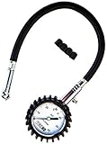 TireHD Dura-Flex Tire Pressure Gauge, 0-60 PSI - Bonus 4 Valve Stem Caps