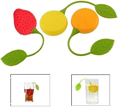 Tea Infusers, UNEGO Creative Tea Infuser Tea Strainers Silicone Colorful Tea Filters Heavy Duty to Loose Leaf Grain Tea Cup, Mug and Teapot for Home Office (3-Pack, Flexible, BPA-Free, Heat-proof)