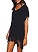 Yonala Women's Classic Striped Tassel Chiffon Beachwear Bikini Swimwear Cover Up Black One Size